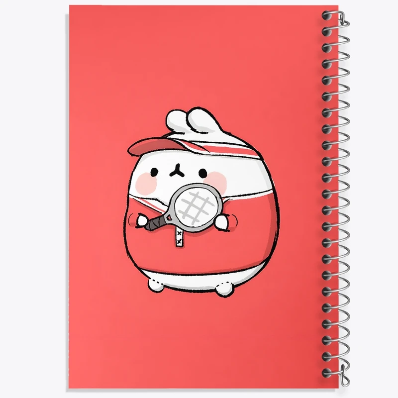 دفتر طراحی 50 برگ خندالو طرح مولانگ (Molang) کد N3723