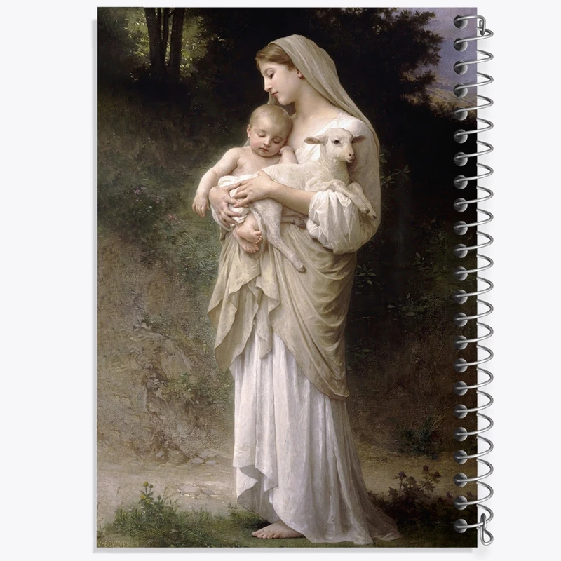 دفتر لیست خرید 50 برگ خندالو طرح نقاشی بی گناهی اثر ویلیام بوگرو کد F12502