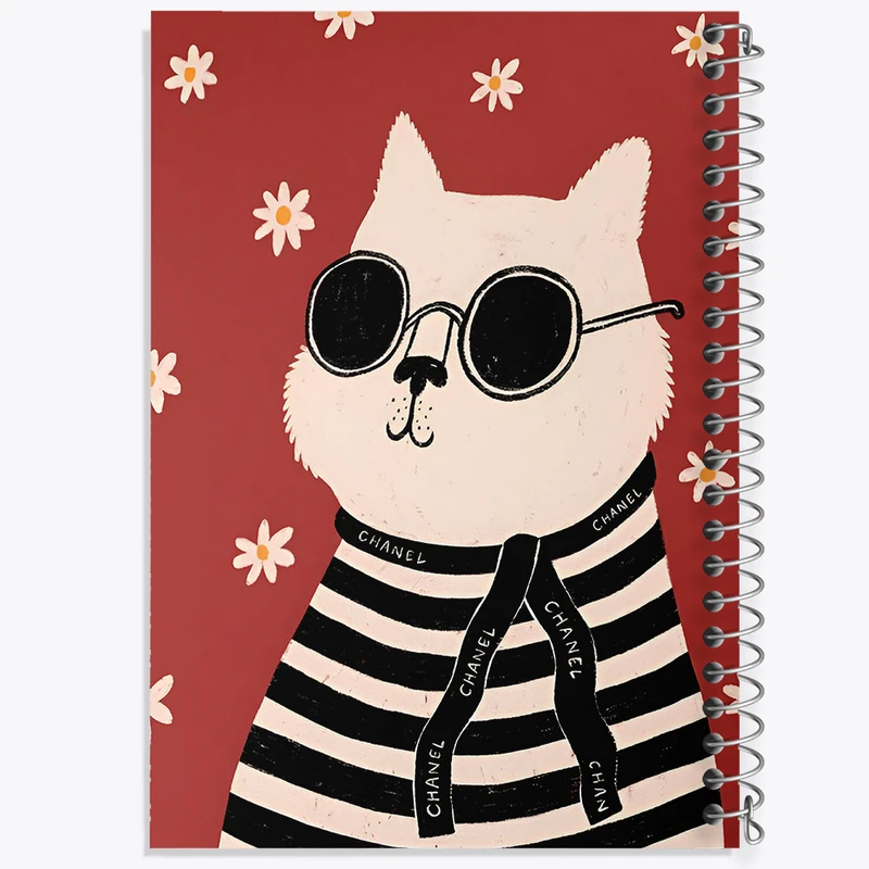 دفتر مشق 100 برگ خندالو طرح گربه بامزه کد N6250