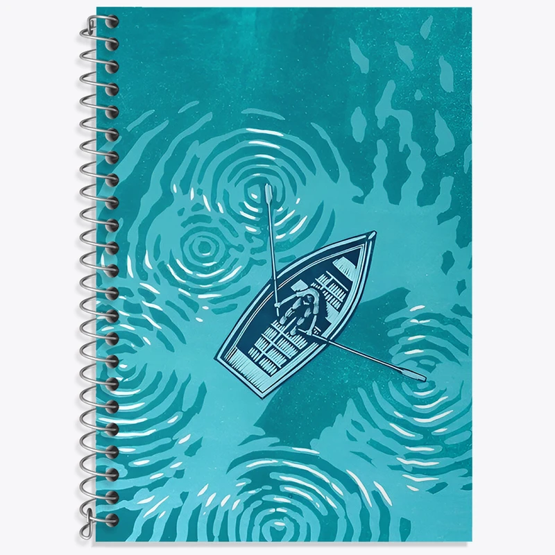 دفتر نت موسیقی 50 برگ خندالو طرح قایق و دریا کد F3691