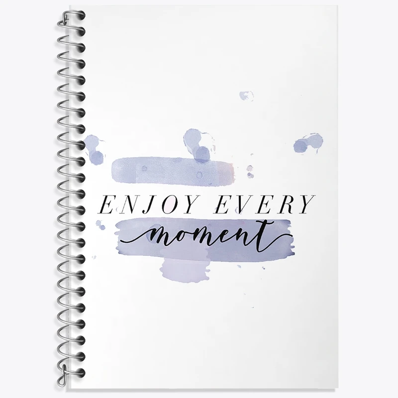 دفتر زبان 50 برگ خندالو مدل سه خط طرح Enjoy Every Moment کد F11438