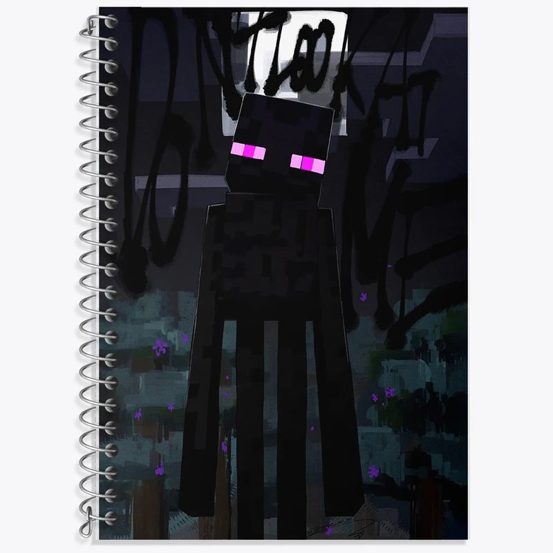 دفتر زبان 50 برگ خندالو مدل دو خط طرح ماینکرافت (Minecraft) کد F14091