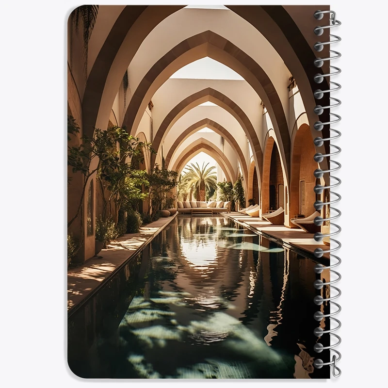 دفتر یادداشت 50 برگ خندالو طرح حیاط خانه کد F6351