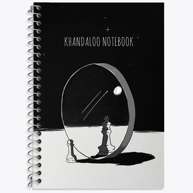 دفتر زبان 50 برگ خندالو مدل دو خط طرح شطرنج کد N7987