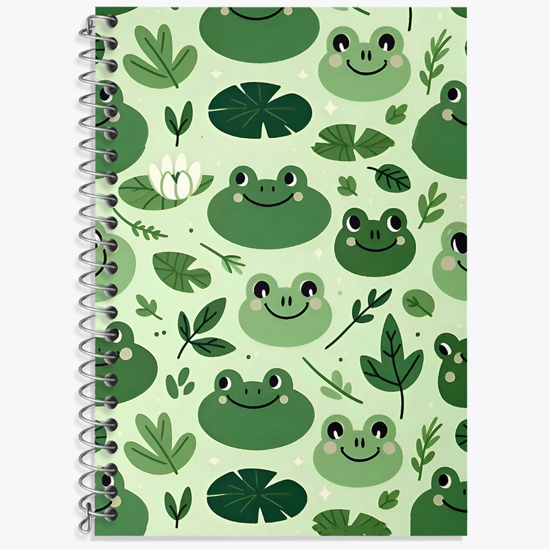 دفتر زبان 50 برگ خندالو طرح پترن قورباغه کد N6488