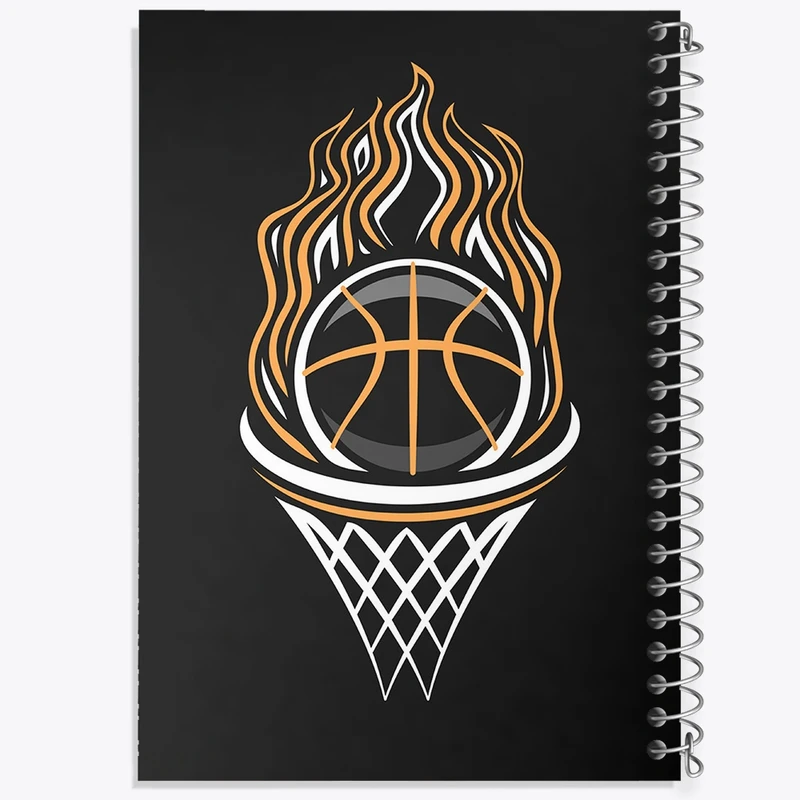 دفتر طراحی 50 برگ خندالو طرح بسکتبال Basketball کد 26460