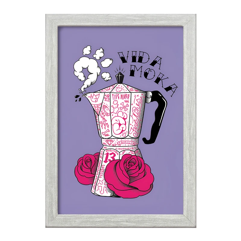 تابلو خندالو طرح موکاپات قهوه کد F11047