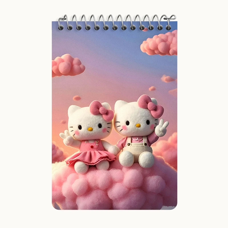 دفتر یادداشت 50 برگ خندالو طرح هلو کیتی کد F9184