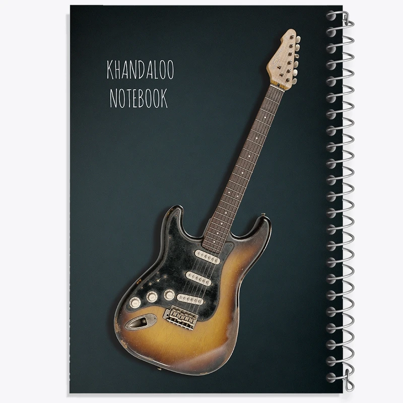دفتر شطرنجی 50 برگ خندالو طرح گیتار الکتریک (Electric guitar) کد N8057