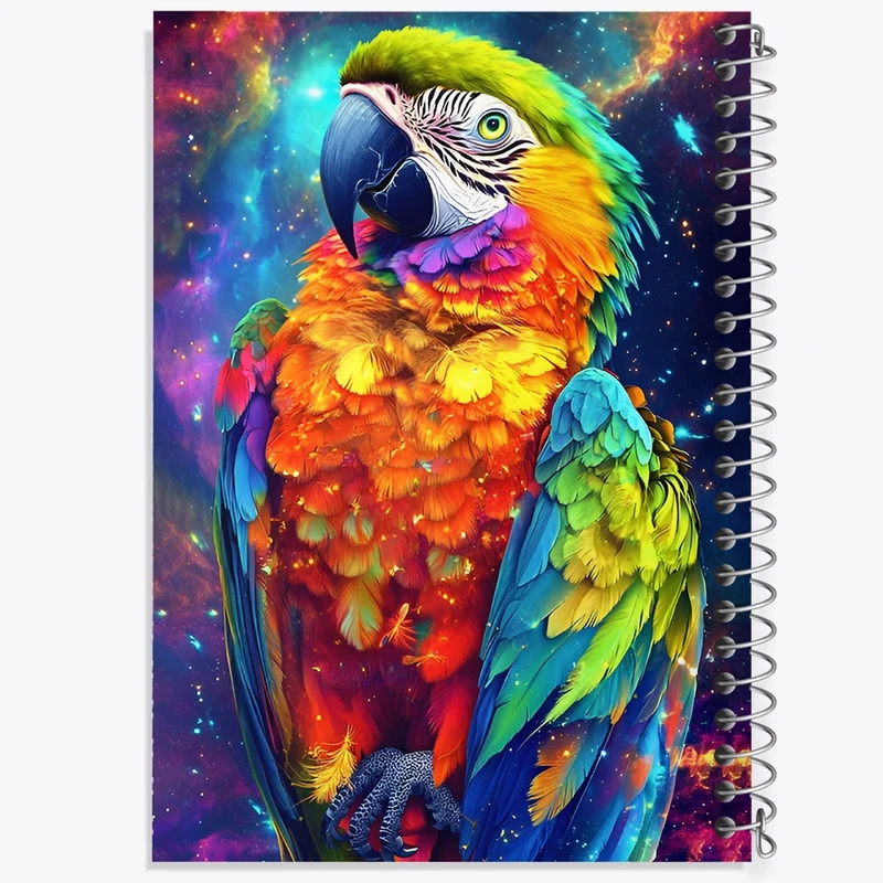 دفتر ژورنال نویسی 50 برگ خندالو مدل نقطه ای طرح طوطی کد F12100