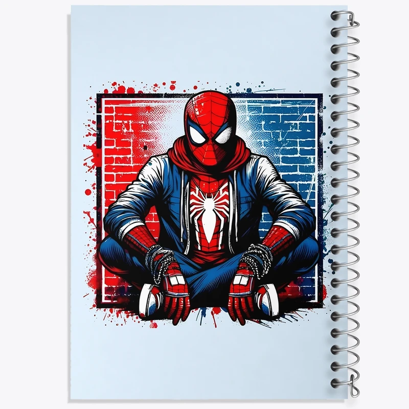 دفتر طراحی 50 برگ خندالو طرح مرد عنکبوتی (Spider Man) کد N5153