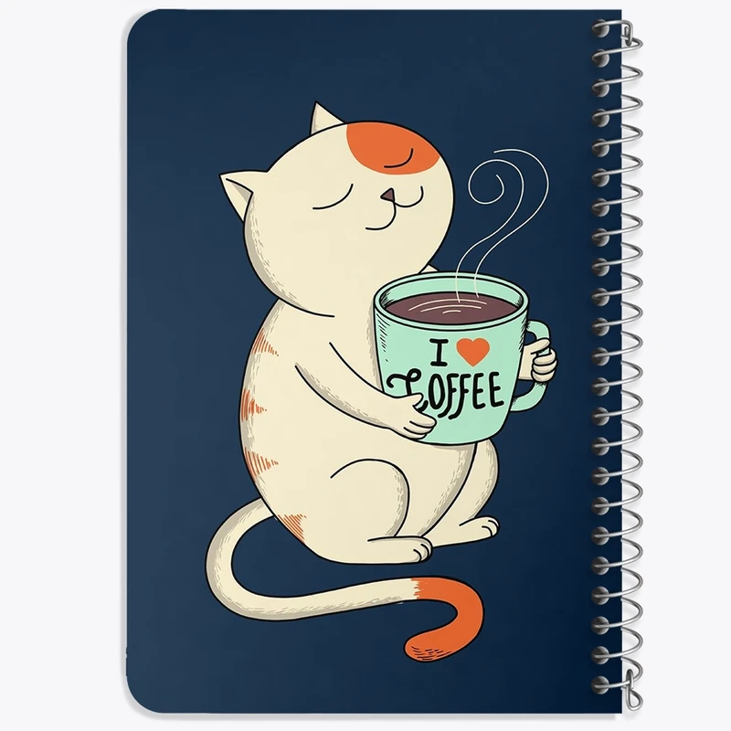 دفتر یادداشت 50 برگ خندالو طرح قهوه Coffee  کد 22005