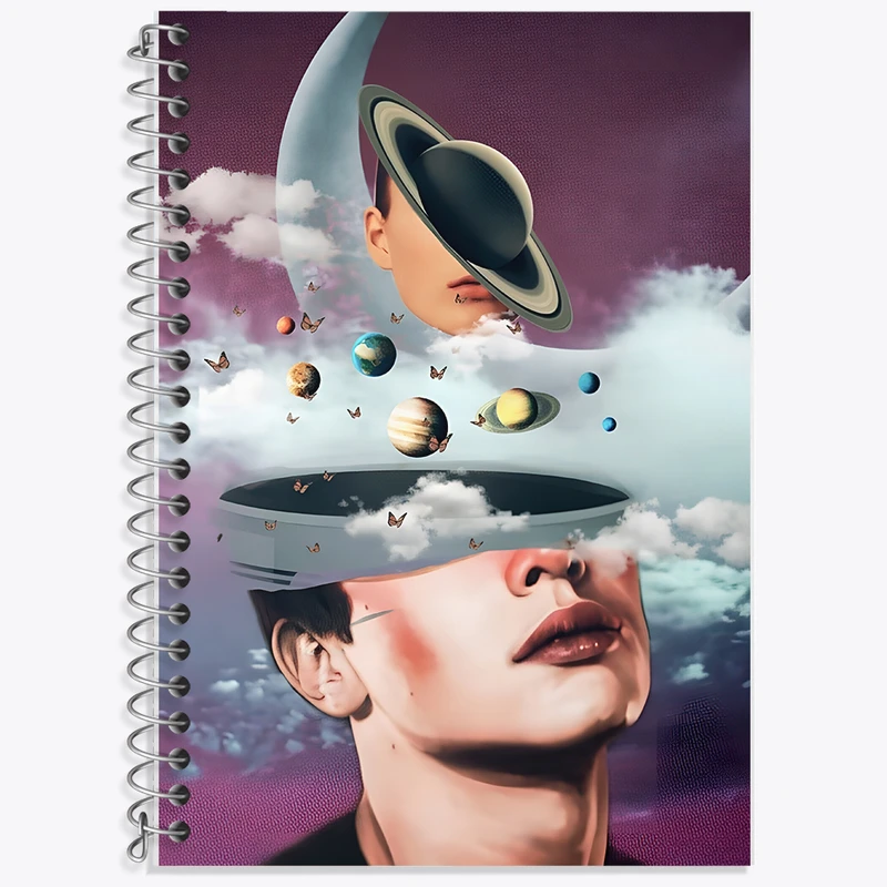 دفتر نت موسیقی 50 برگ خندالو طرح پرتره کهکشان کد F11084