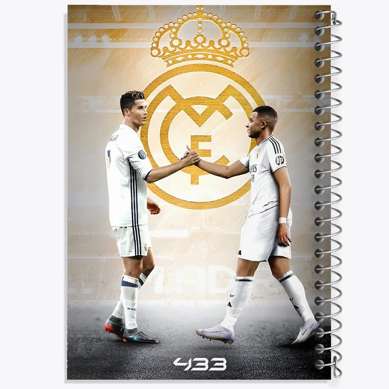 دفتر طراحی 50 برگ خندالو طرح کریستیانو رونالدو و امباپه کد F14267