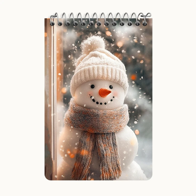 دفتر یادداشت 50 برگ خندالو طرح آدم برفی کیوت کد F8269