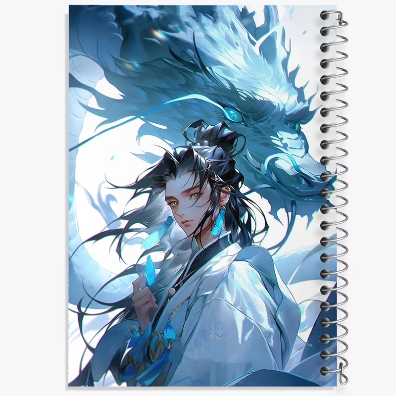 دفتر طراحی 50 برگ خندالو طرح پسر و اژدها کد F3418