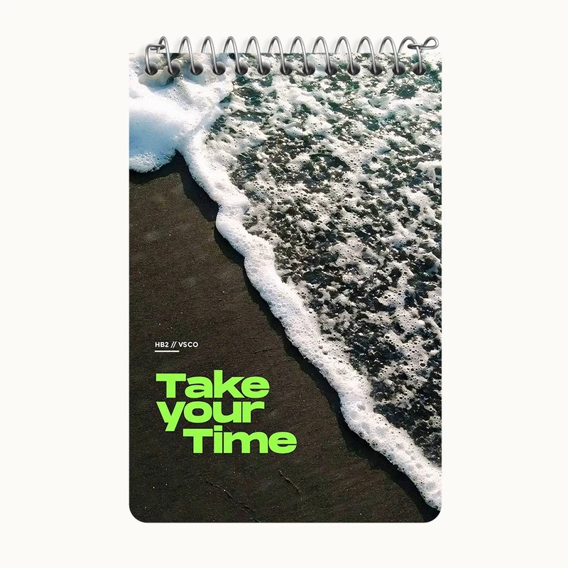 دفتر یادداشت 50 برگ خندالو طرح Take Your Time کد F13642