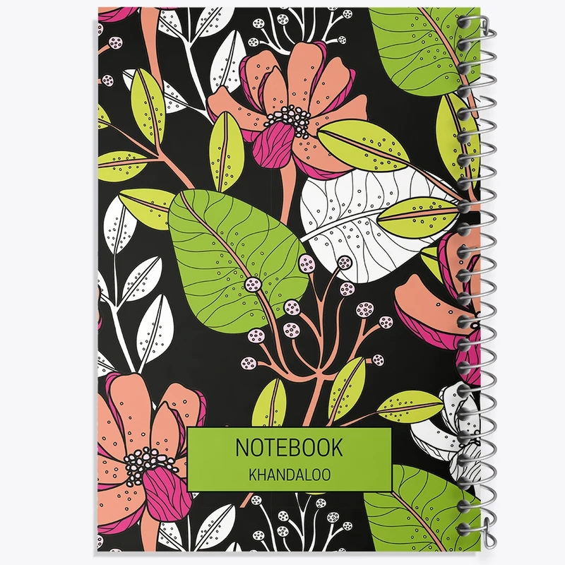 دفتر طراحی 50 برگ خندالو طرح گل و برگ کد N448