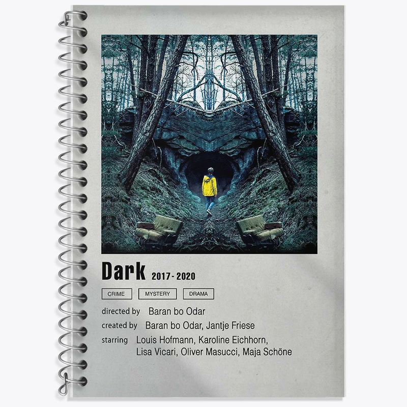 دفتر زبان 50 برگ خندالو مدل دو خط طرح دارک (Dark) کد F11275