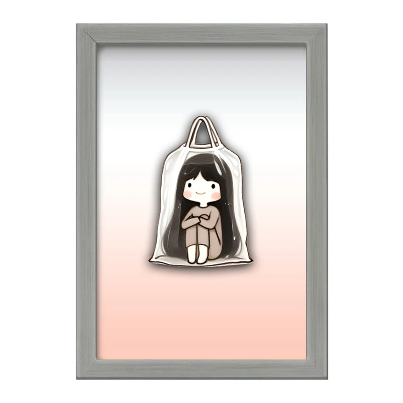 تابلو خندالو طرح دخترانه بامزه کد F3322