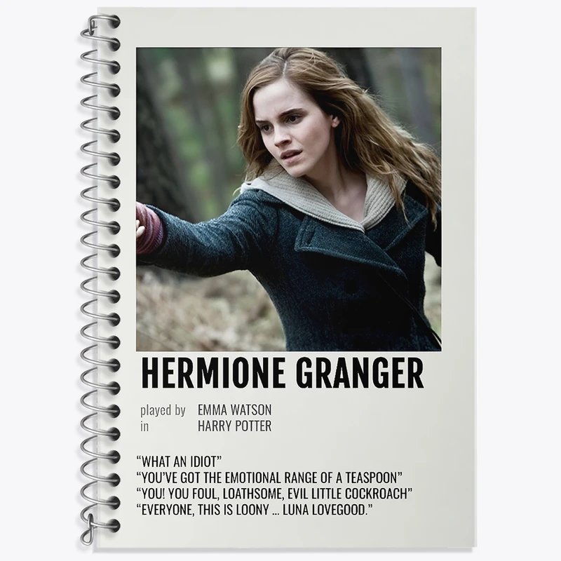 دفتر زبان دوخط 50 برگ خندالو طرح هرماینی گرنجر (Hermione Granger) کد F13404