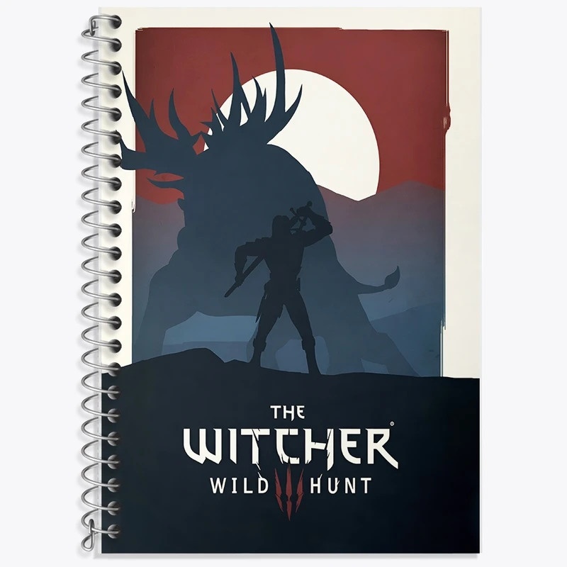 دفتر زبان 50 برگ خندالو مدل سه خط طرح ویچر (The Witcher) کد F13611