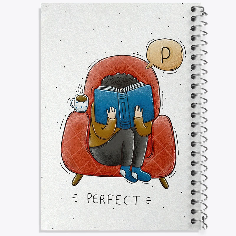 دفتر طراحی 50 برگ خندالو طرح کتاب خوان  کد 5403