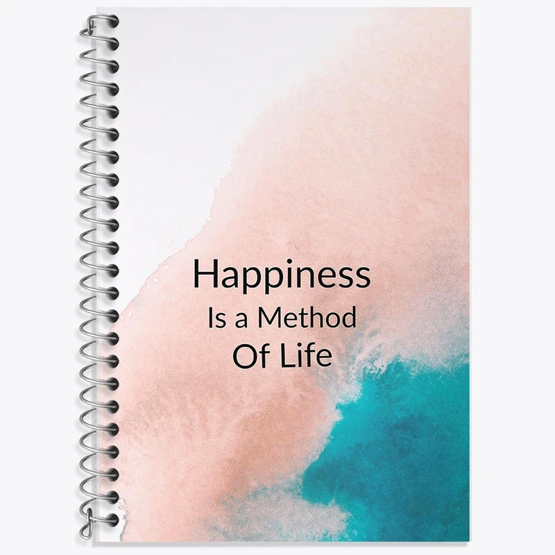 دفتر لغت 50 برگ خندالو طرح Happiness Is A Method Of Life کد F11428