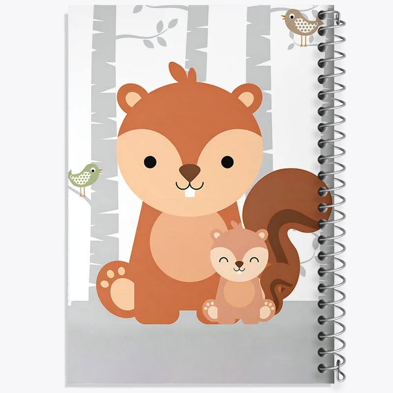 دفتر شطرنجی 50 برگ خندالو طرح سنجاب بامزه کد F3175