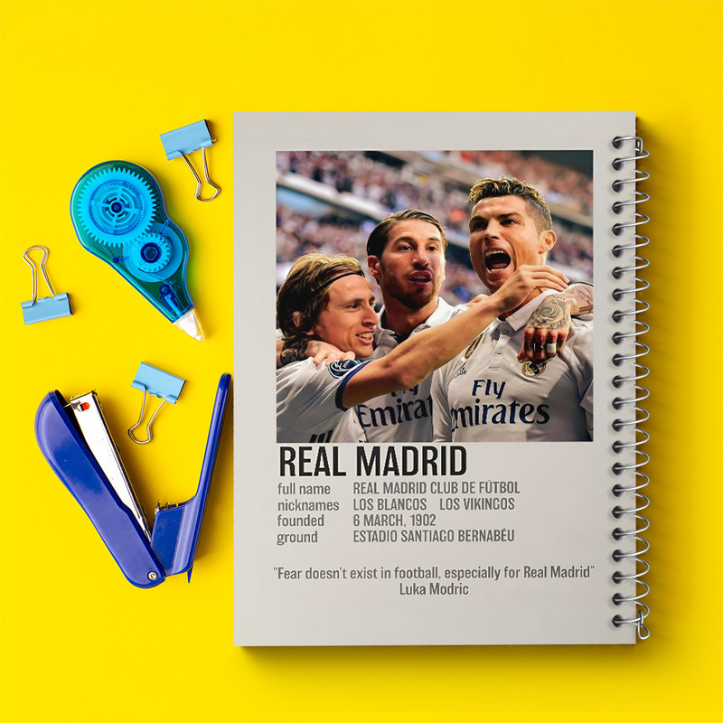 دفتر نقاشی 50 برگ خندالو طرح رئال مادرید (Real Madrid) کد F13470