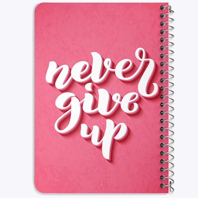 دفتر یادداشت 50 برگ خندالو طرح Never Give Up کد N896