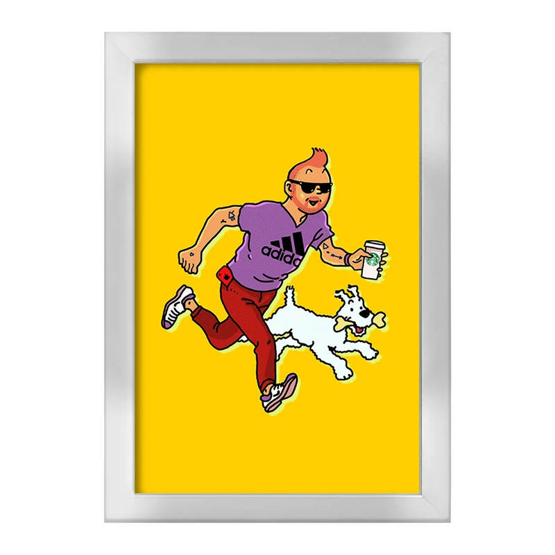 تابلو خندالو طرح تن تن (Tintin) کد F173