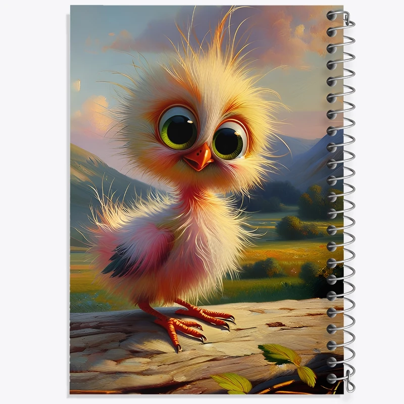 دفتر ژورنال نویسی 50 برگ خندالو مدل نقطه ای طرح جوجه کد F11580