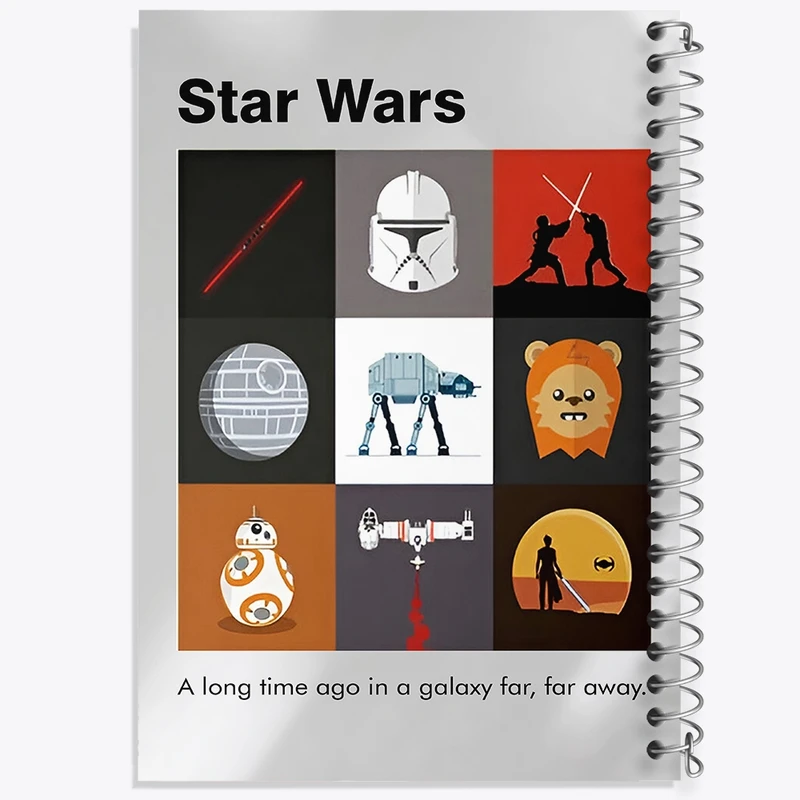 دفتر ژورنال نویسی 50 برگ خندالو مدل نقطه ای طرح جنگ ستارگان (Star Wars) کد F13805