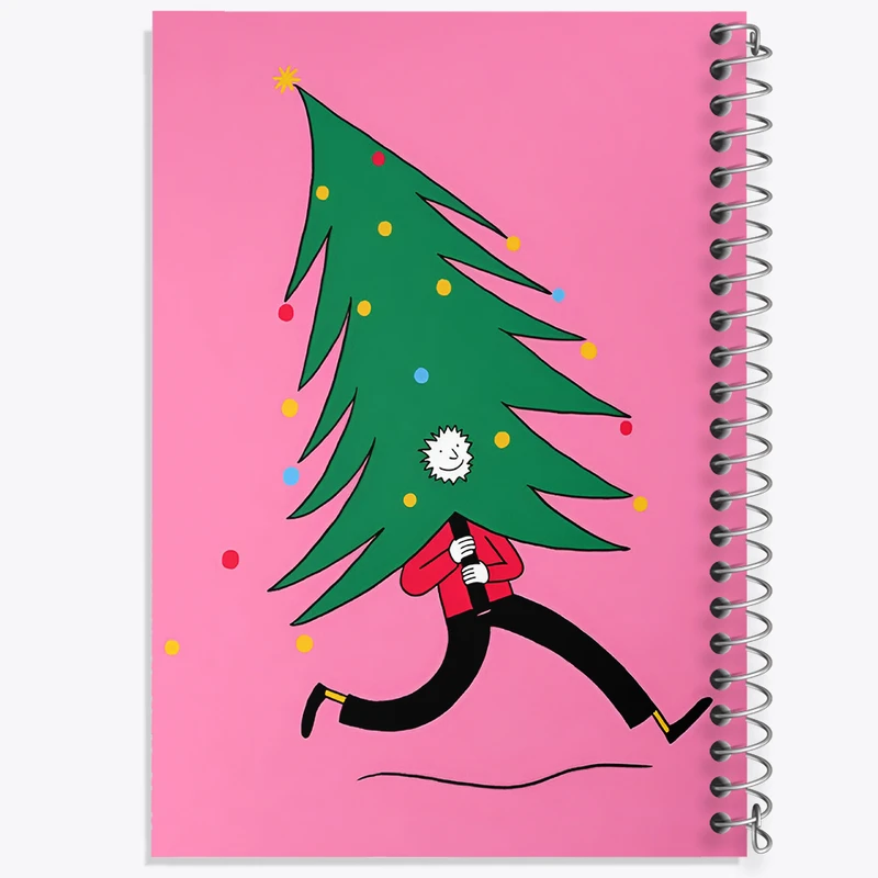 دفتر مشق 50 برگ خندالو طرح درخت کریسمس کد F8693