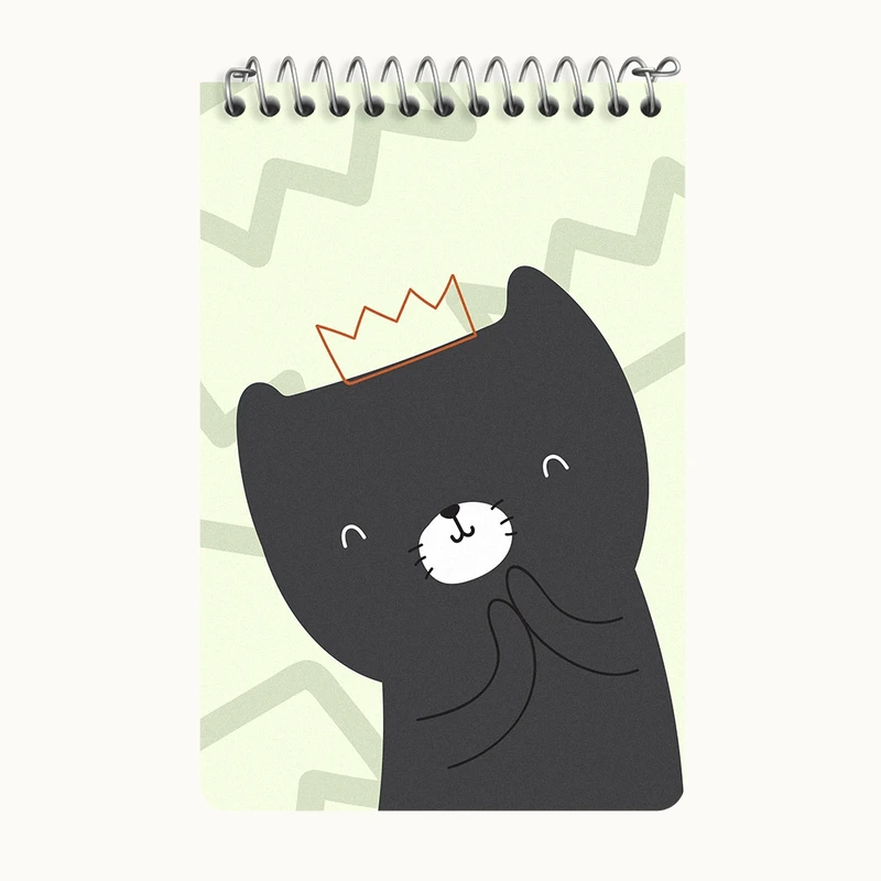دفتر یادداشت 50 برگ خندالو طرح گربه کیوت کد F2922