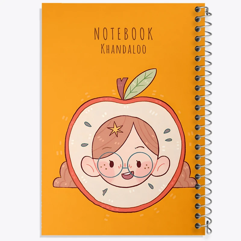 دفتر مشق 100 برگ خندالو طرح دختر کله سیبی کد N6584