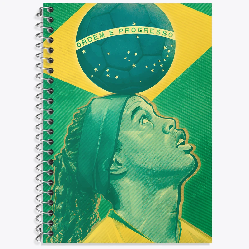 دفتر زبان 50 برگ خندالو مدل دو خط طرح (Ronaldinho) رونالدینیو کد N8265