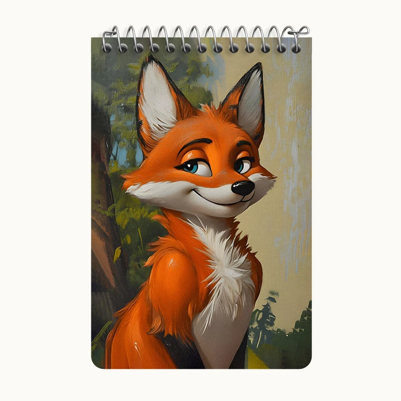 دفتر یادداشت 50 برگ خندالو طرح روباه بامزه کد F6525