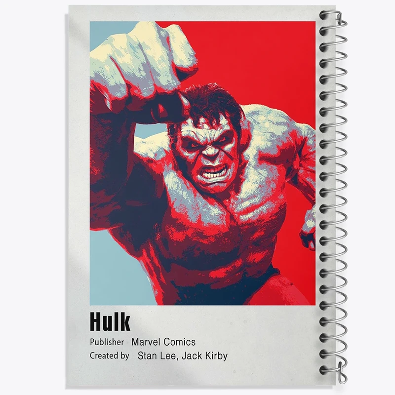 دفتر ژورنال نویسی 50 برگ خندالو مدل نقطه ای طرح هالک مارول (Marvel) کد F11255