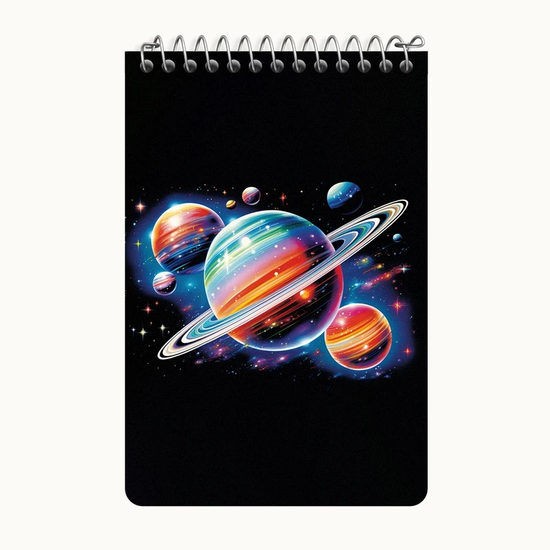 دفتر یادداشت 50 برگ خندالو طرح کهکشان کد F3042