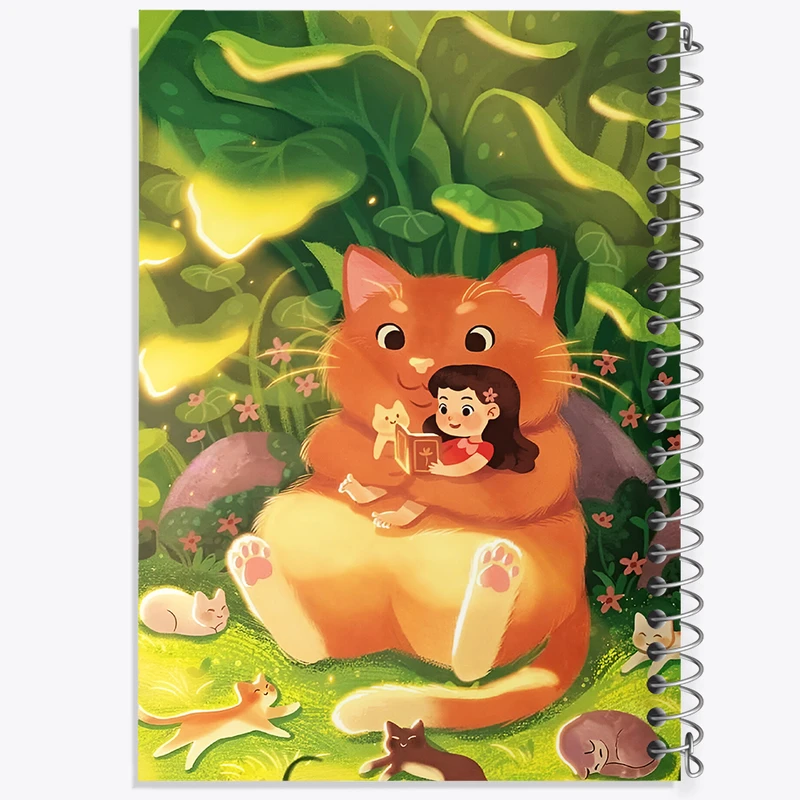 دفتر مشق 100 برگ خندالو طرح دختر و گربه ها کد F10943