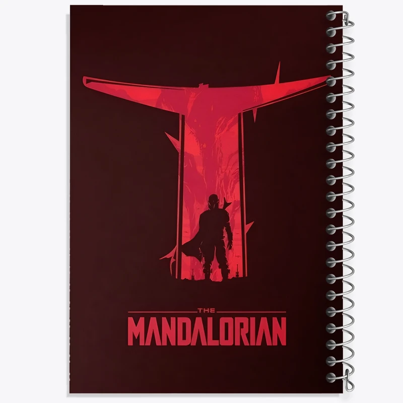 دفتر ژورنال نویسی 50 برگ خندالو مدل نقطه ای طرح مندلورین (The Mandalorian) کد F13749