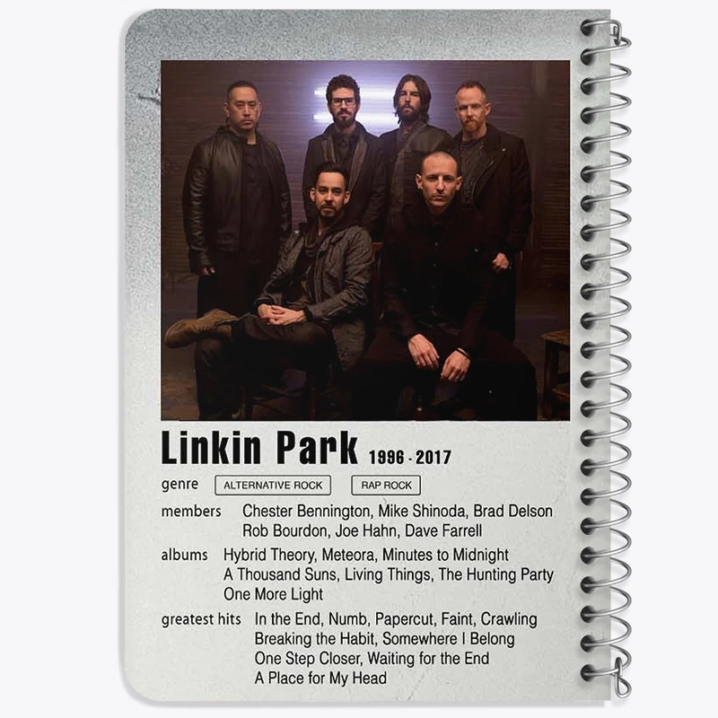 دفتر یادداشت 50 برگ خندالو طرح لینکین پارک (Linkin Park)   کد F11234