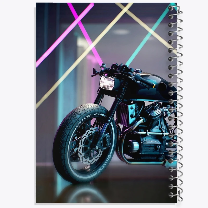 دفتر طراحی 50 برگ خندالو طرح موتور سیکلت (Motorcycle) کد F1020