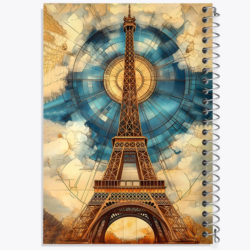 دفتر مشق 50 برگ خندالو طرح برج ایفل کد F11795