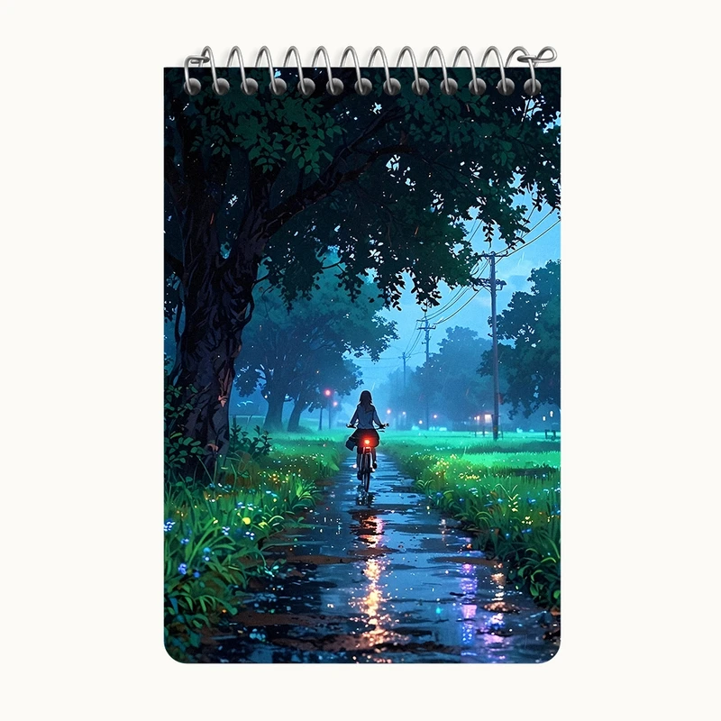 دفتر یادداشت 50 برگ خندالو طرح عصر بارانی کد F4550