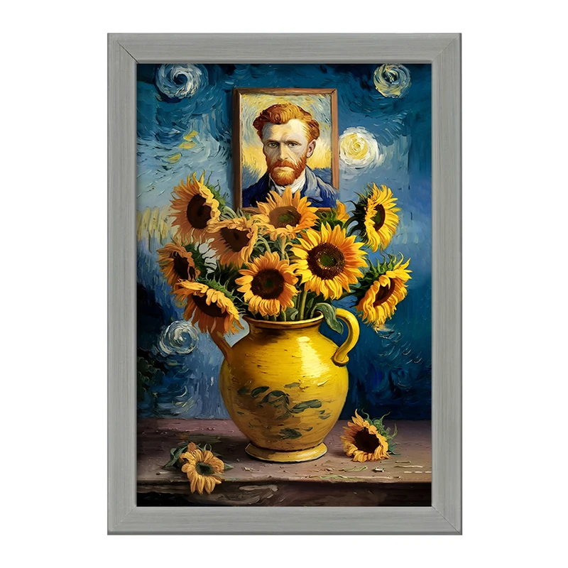 تابلو خندالو طرح ونسان ونگوگ کد F5088