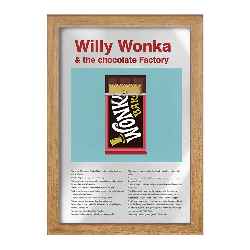 تابلو خندالو طرح ویلی وانکا (Willy Wonka) کد F13815