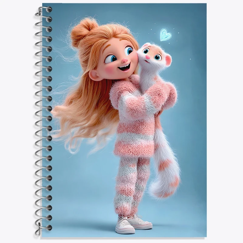 دفتر لغت 50 برگ خندالو طرح دخترانه فانتزی کد N9411